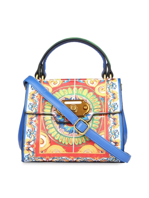 

Rocia Blue & Red Printed Sling Bag