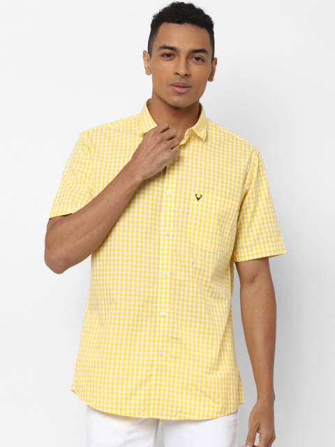 

Allen Solly Men Yellow Regular Fit Checked Casual Shirt