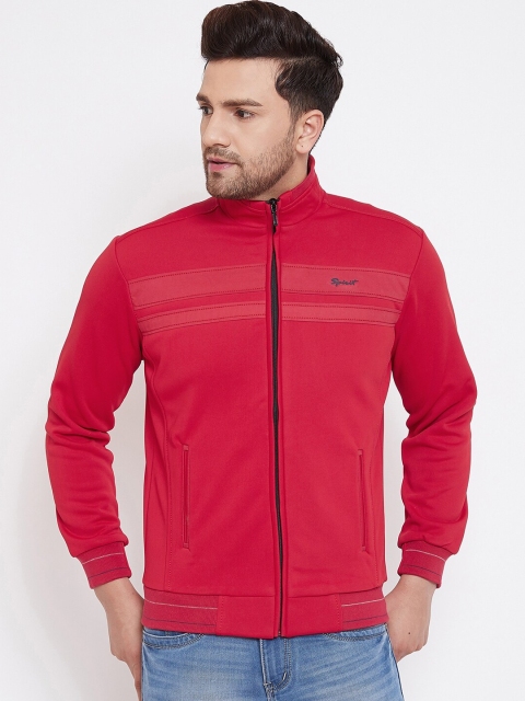 

Spirit Men Red Solid Sweatshirt