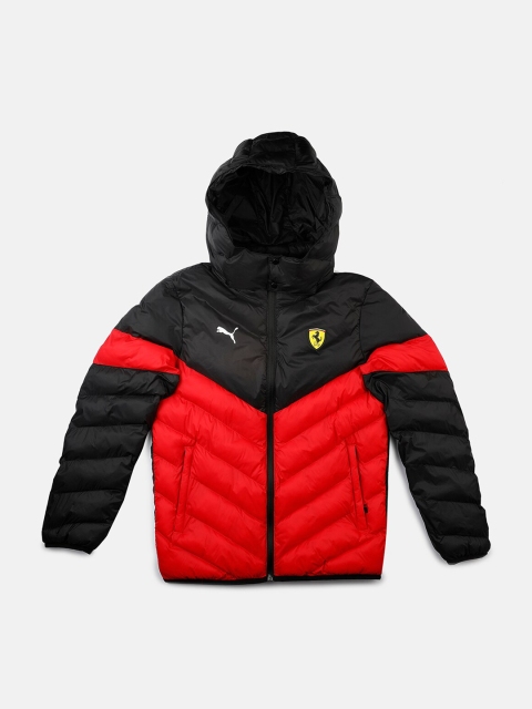 

PUMA Motorsport Boys Red & Black Scuderia Ferrari Race Eco Drop Shoulder Jacket