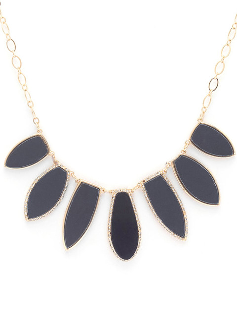 

Globus Black & Gold Metal Statement Necklace
