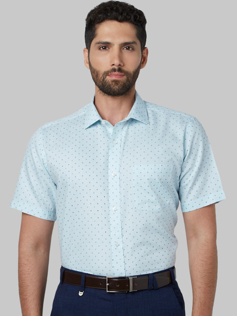 

Park Avenue Men Blue Regular Fit Printed Formal Shirt