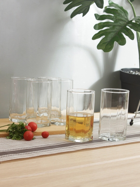 

Ocean Set Of 6 Transparent Solid Pyramid Hi Ball Glasses