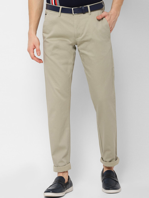 

Allen Solly Men Cream-Coloured Slim Fit Solid Regular Trousers