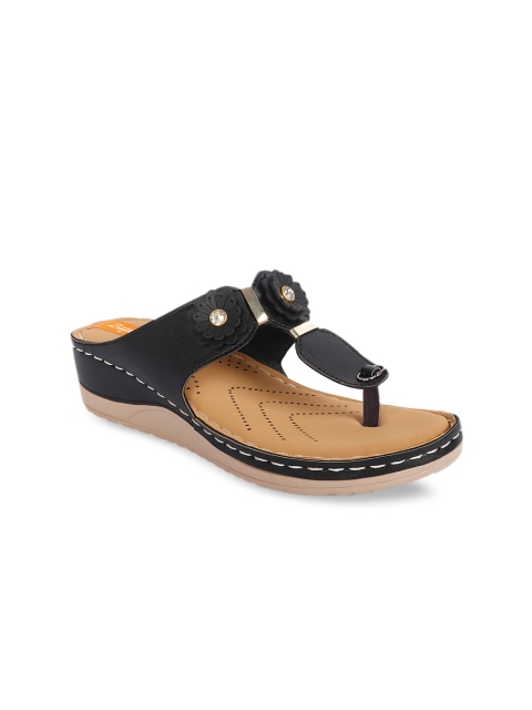 

ZAPATOZ Women Black Embellished Comfort Heels