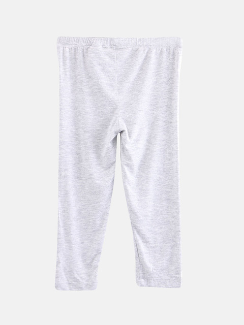 

Beebay Girls Grey Melange Solid Ankle-Length Leggings