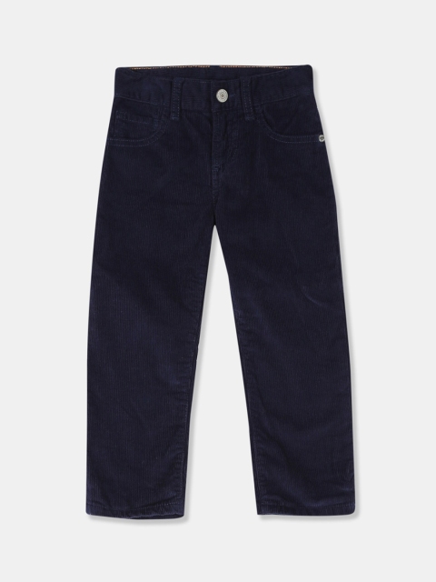 

GAP Boys Navy Blue Regular Fit Solid Regular Trousers