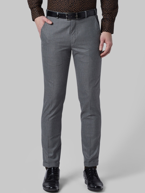 

Park Avenue Men Grey Regular Fit Solid Formal Trousers