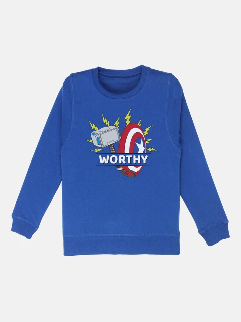 

Kids Ville Boys Blue Printed Sweatshirt