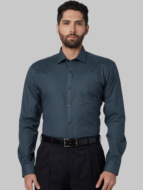 

Park Avenue Men Green Slim Fit Micro Checked Formal Shirt