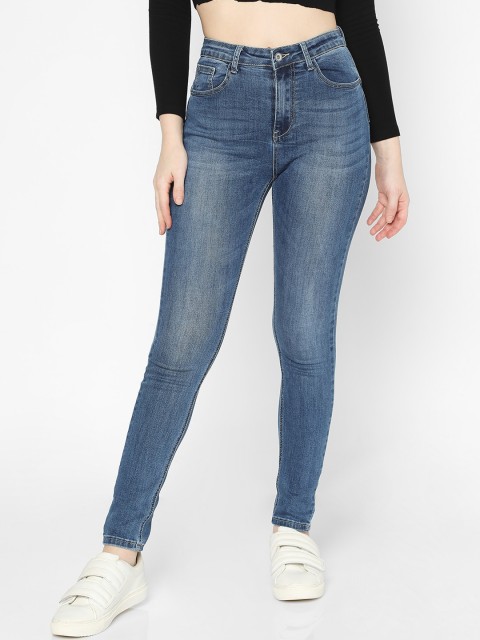 

Deal Jeans Women Blue Slim Fit High-Rise Clean Look Jeans