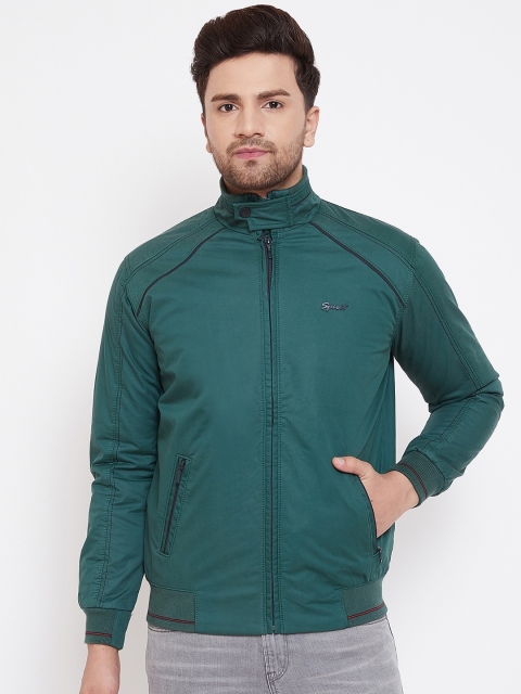 

Spirit Men Green Solid Windcheater Bomber