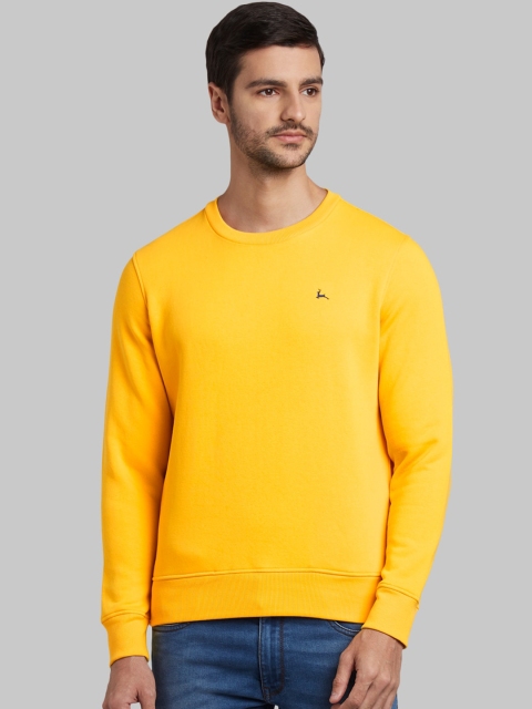 

Parx Men Yellow Solid Sweatshirt