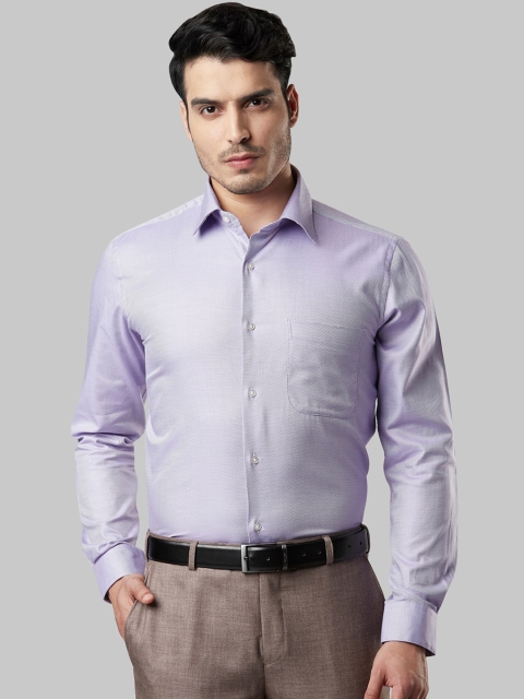 

Raymond Men Purple Regular Fit Self Design Formal Shirt