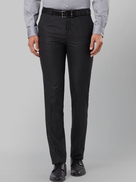 

Raymond Men Black Slim Fit Solid Formal Trousers