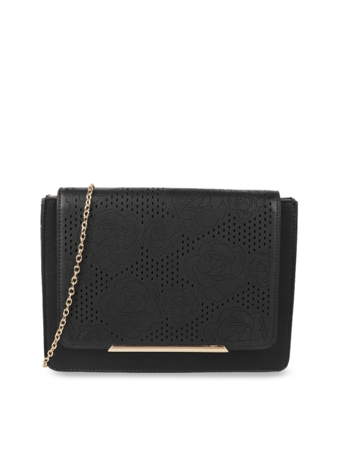 

Metro Black Solid Cut Work Purse Clutches