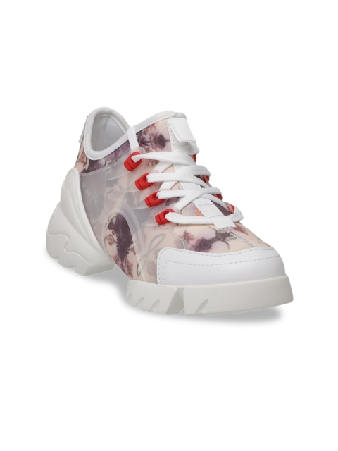 

Carlton London sports Women Pink Printed PU Mid-Top Sneakers
