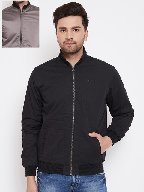 

Spirit Men Black Solid Reversible Bomber