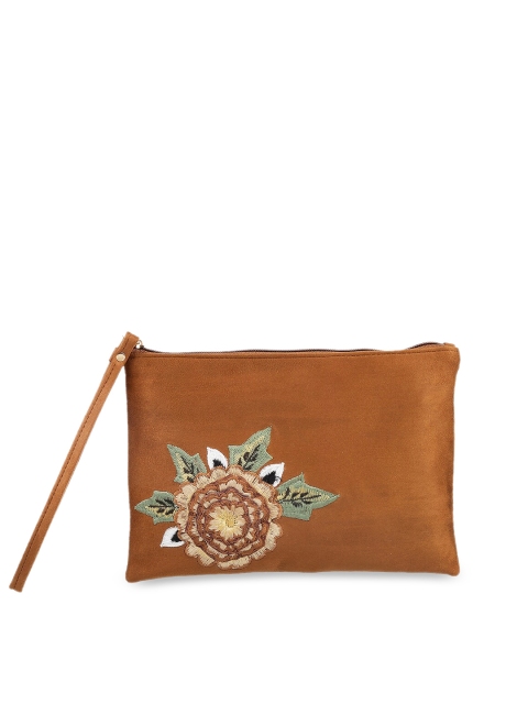 

Metro Brown Embroidered Clutch