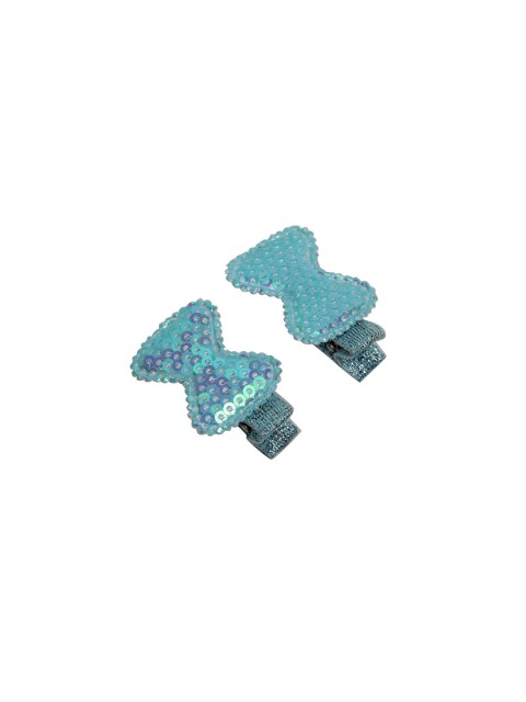 

Stoln Girls Turquoise Blue Set of 2 Embellished Alligator Hair Clips