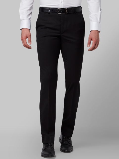 

Park Avenue Men Black Slim Fit Solid Formal Trousers