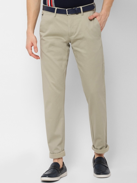 

Allen Solly Men Cream-Coloured Slim Fit Solid Regular Trousers