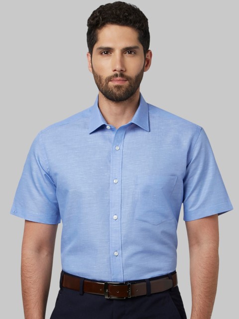 

Park Avenue Men Blue Regular Fit Solid Formal Shirt