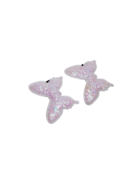 

Stoln Girls Pink Set of 2 Butterfly Shaped Embellished Alligator Hair Clips