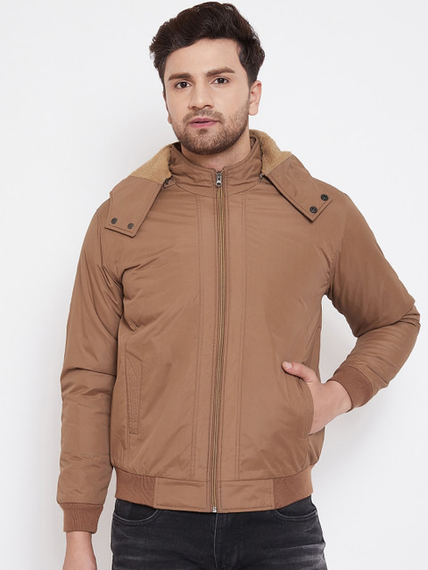 

Spirit Men Brown Solid Windcheater Bomber