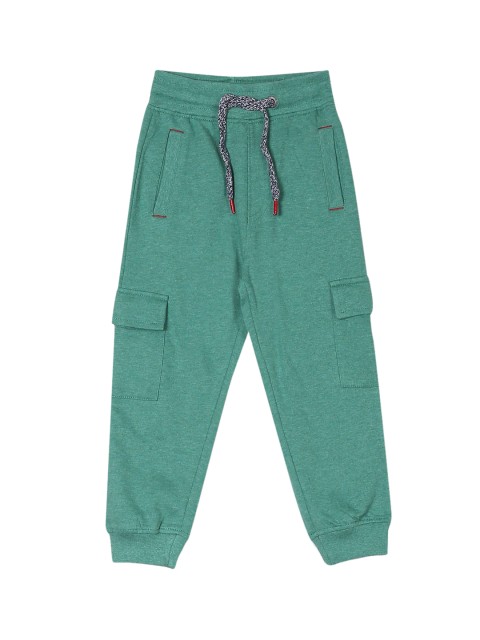 

Cherokee Boys Green Solid Cargo Joggers