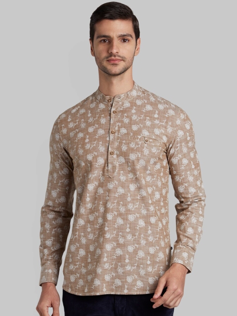 

Parx Men Brown & White Slim Fit Printed Casual Shirt
