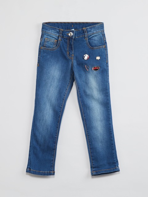

max Girls Blue Slim Fit Low-Rise Clean Look Stretchable Jeans