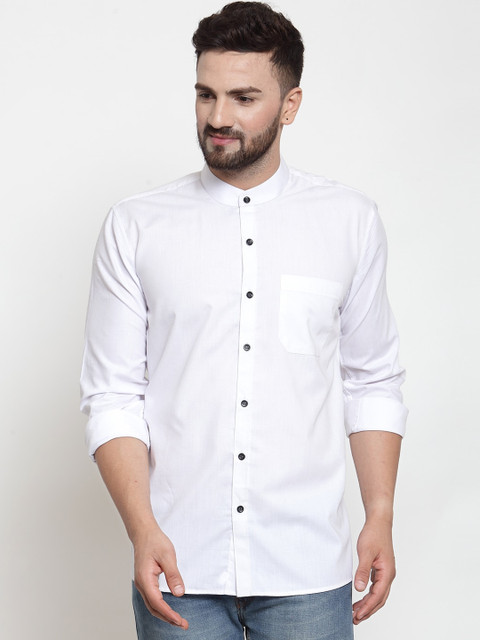 

JAINISH Men White Smart Regular Fit Solid Casual Shirt