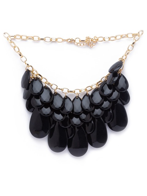 

Globus Women Black Statement Gold-Plated Necklace