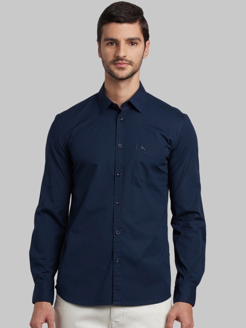 

Parx Men Navy Blue Slim Fit Solid Casual Shirt