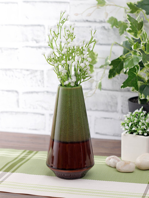 

TAYHAA Unisex Green Ceramic Flower Vase