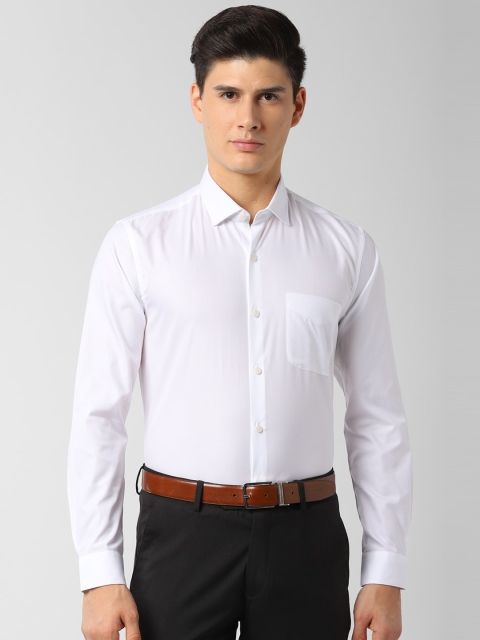 

Peter England Elite Men White Slim Fit Solid Formal Shirt