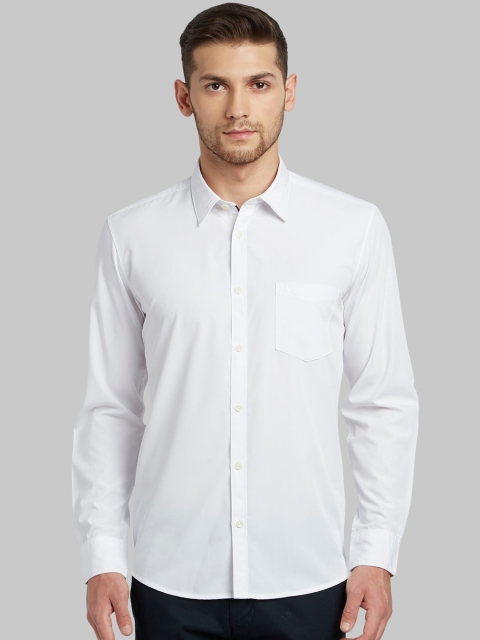 

Parx Men White Slim Fit Solid Casual Shirt