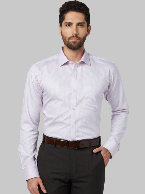 

Park Avenue Men Lavender Slim Fit Self Design Formal Shirt