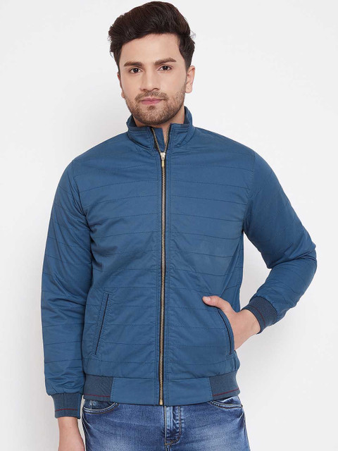 

Spirit Men Blue Solid Windcheater Bomber