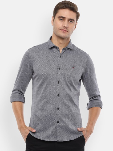

Louis Philippe Sport Men Grey Regular Fit Self Design Casual Shirt
