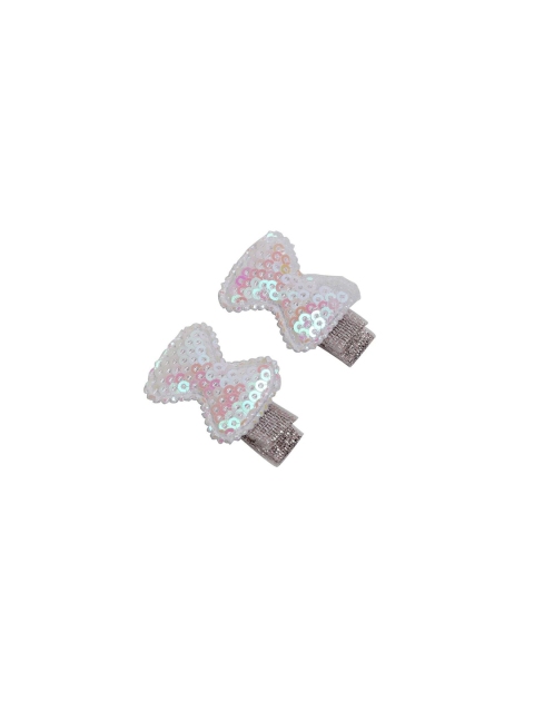 

Stoln Girls White Set of 2 Embellished Alligator Hair Clips