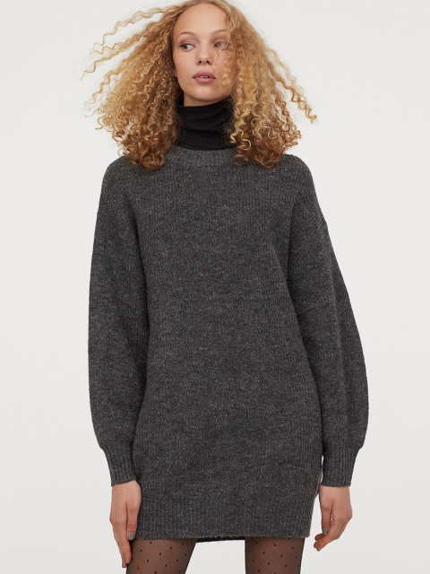 

H&M Women Grey Knit Dress