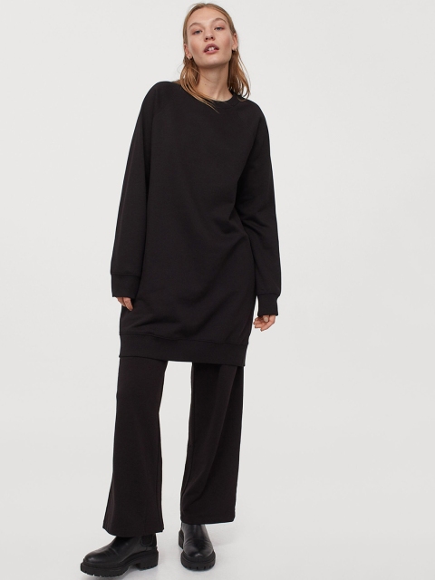 

H&M Women Black Solid Jumper Dress