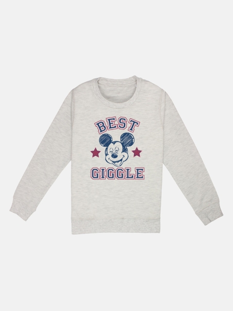 

Kids Ville Boys Grey Melange Mickey & Friends Print Sweatshirt