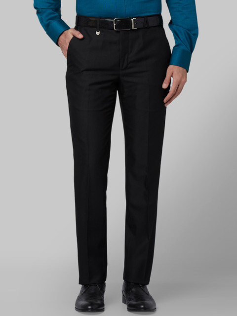 

Park Avenue Men Black Slim Fit Solid Formal Trousers