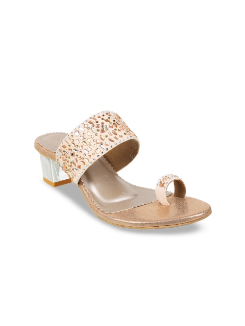 

Metro Women Beige Embellished Heels