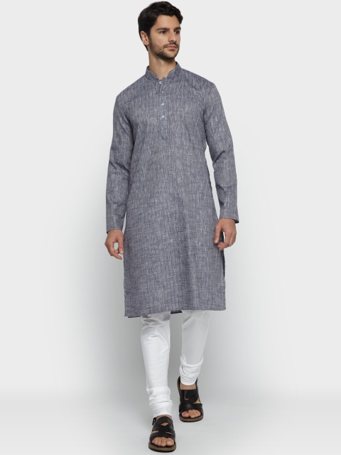 

Ethnix by Raymond Men Blue Striped Straight Kurta