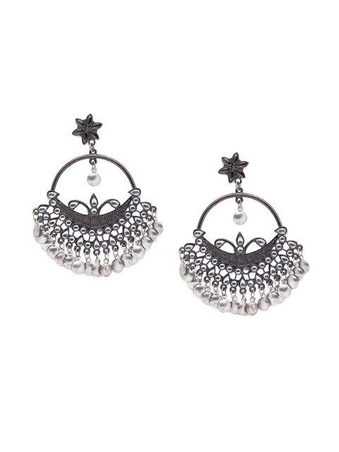 

Globus Silver-Plated Oxidised Classic Chandbalis