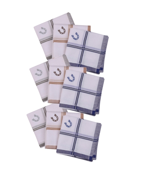 

Blacksmith Men Pack Of 9 Handkerchief Accessory Gift Set, Blue